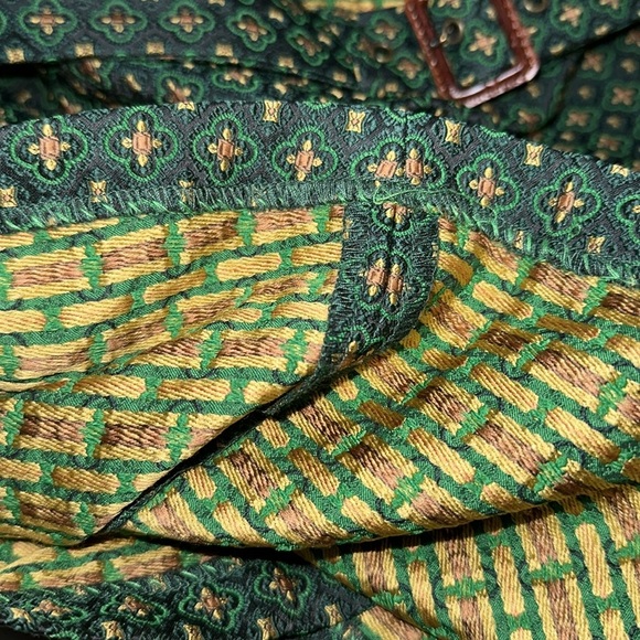 Urban Outfitters UO Peggy Belted green and gold brocade Mini Skirt size SP - Picture 13 of 13